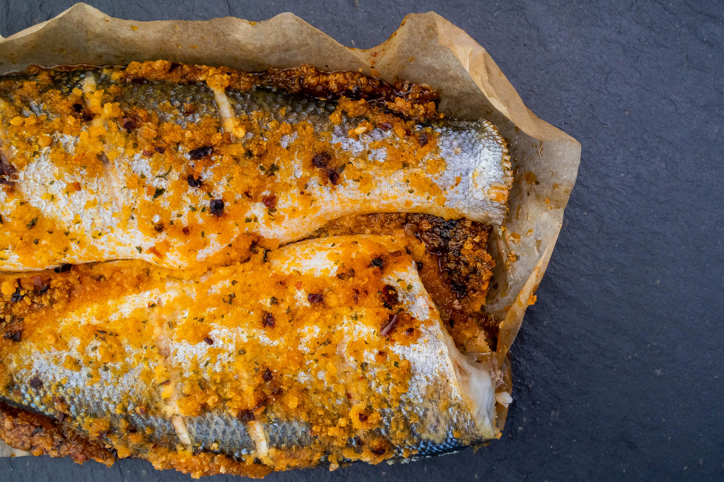 Oven-Ready Whole Seabass with Chilli & Lime (450g) - The Fresh Fish Shop UK