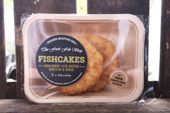 Frozen Smoked Cod, Bacon & Brie Fishcakes - The Fresh Fish Shop UK