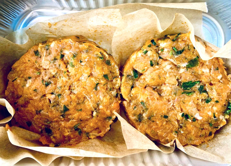 Thai Red Curry Trout Fish Burgers (300g) - The Fresh Fish Shop UK