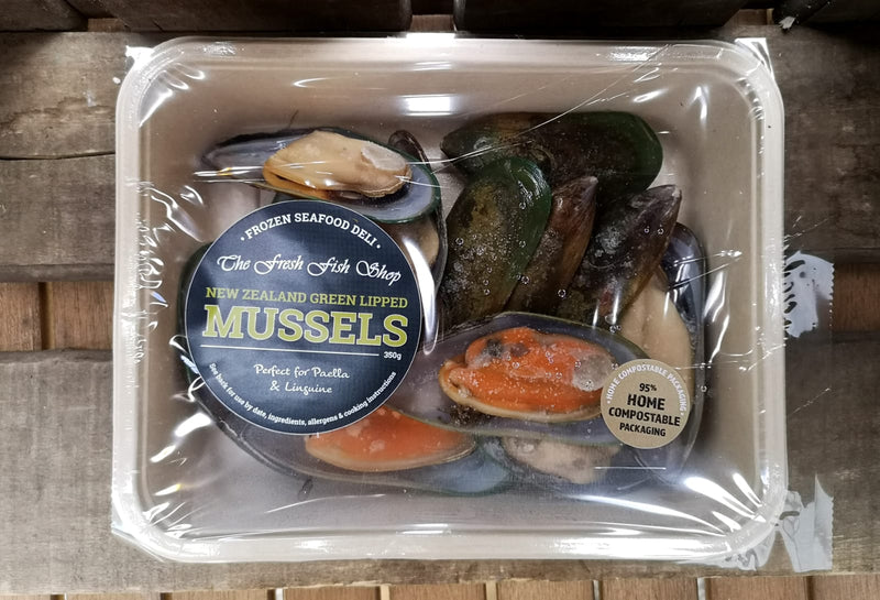 Frozen Half-Shell New Zealand Mussels (350g) - The Fresh Fish Shop UK