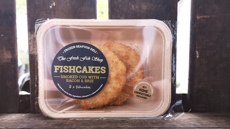 Frozen Smoked Cod, Bacon & Brie Fishcakes - The Fresh Fish Shop UK