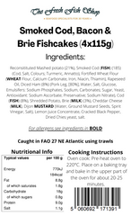 Frozen Smoked Cod, Bacon & Brie Fishcakes - The Fresh Fish Shop UK