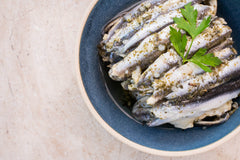 Garlic Infused Anchovies (200g) - The Fresh Fish Shop UK