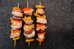 Loch Duart Salmon Kebabs (350g) - The Fresh Fish Shop UK