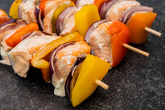 Loch Duart Salmon Kebabs (350g) - The Fresh Fish Shop UK