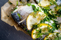 Oven-Ready Whole Seabass with Lemon & Parsley (450g) - The Fresh Fish Shop UK