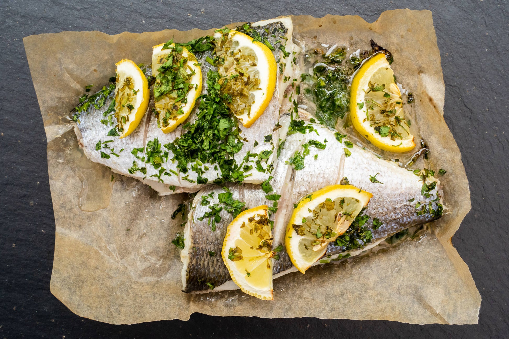Oven-Ready Seabream with Lemon & Parsley (450g) - The Fresh Fish Shop UK